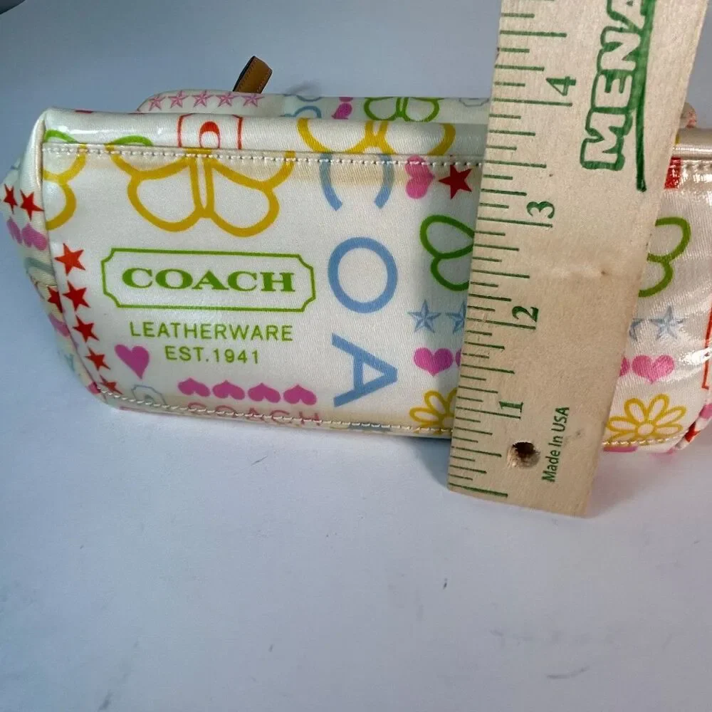 Coach Y2K Rainbow Scribble/Graffiti Doodle Butterfly Multicolor Mini Demi Bag